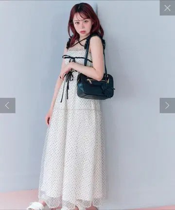 OLIVE de OLIVE Yui 후와모테 원피스 도트