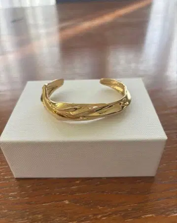 MISHO 금 도금 트위스트 뱅글