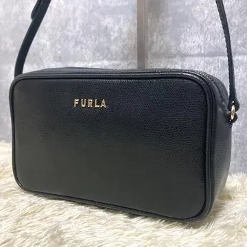 [ 컨디션 최상 ] FURLA 훌라 숄더백 릴리 가죽 천연 가죽 블랙