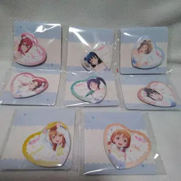 러브 라이브! 선샤인!! 하트형 캔뱃지 8개 세트