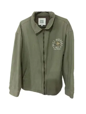 올리브 그린 집업 자켓 L