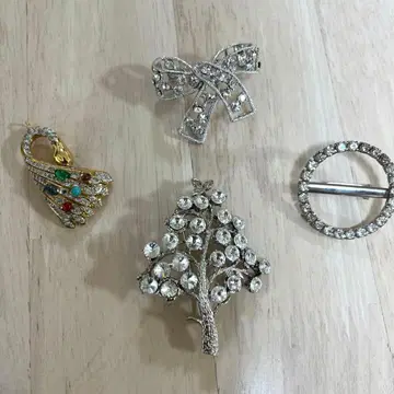 앤티크 실버 큐빅 브로치 모음