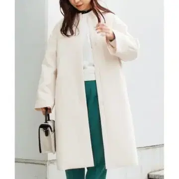 미사용 언타이틀 드라이 에어크로스 노카라 코트 [세탁 가능]