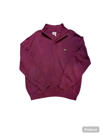 LACOSTE 퍼플 집업 스웨터