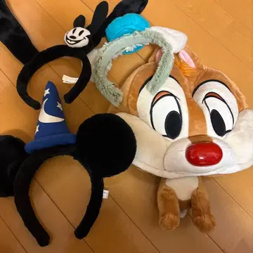 데일 후드 부착 봉제 인형 기타 머리띠