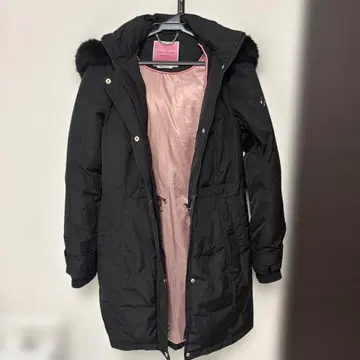 케이트 스페이드 퍼 부착 롱 다운 자켓 블랙