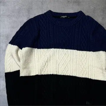 BLACK LABEL 블랙 라벨 케이블 니트 보더