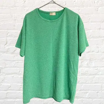 L.S.CLUB 크레이프 원단 티셔츠 드롭 숄더 라운드넥