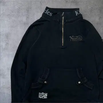 y2k 노튼 Norton 블랙 지퍼 맨투맨