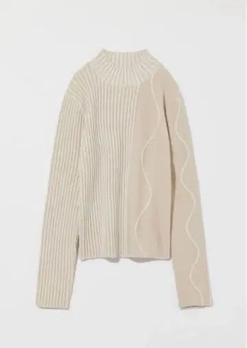 Eaphi WAVE ASYMMETRY RIB KNIT ivory