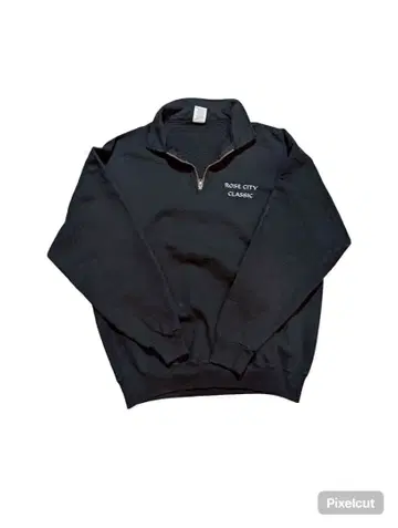 ROSE CITY CLASSIC 하프 지퍼 맨투맨 블랙 90s 구제 의류