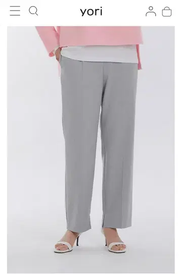 [ 새상품급 ] yori 요리 웜 속기모 핸섬 팬츠 그레이 36