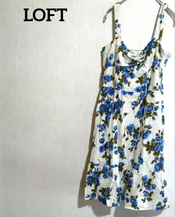 LOFT 플라워 프린트 슬리브리스 원피스 사이즈 2