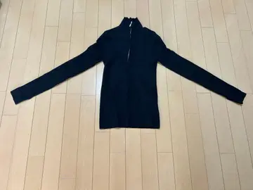 투데이풀 하프 지퍼 리브 니트