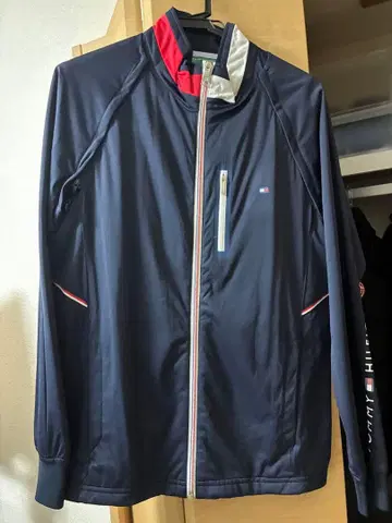 타미힐피거 네이비 풀 집업 골프 자켓