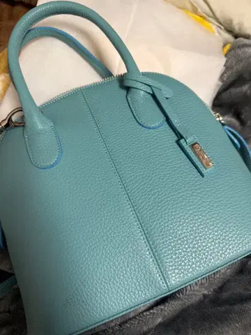 카네마츠 스카이블루 가죽풍 숄더백