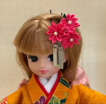 리카짱 츠마미자이쿠 35 헤어콤 (1/6 인형) 후리소데 기모노