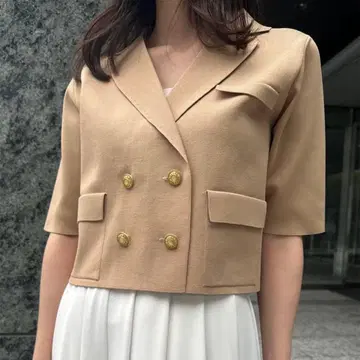 anuance 아뉴앙스 하프 슬리브 하이 게이지 니트 자켓