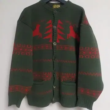 90s 일본제 BASSIST WALKER 그린 컬러 두꺼운 원단 가디건
