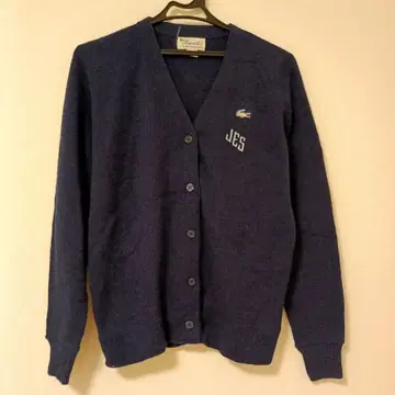 LACOSTE 네이비 V넥 가디건