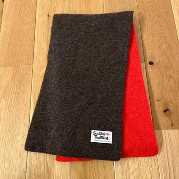 스코티시 트래디션 머플러 울 브라운 빨간색