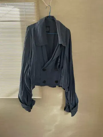 리미푸 네이비 더블 브레스트 셔츠