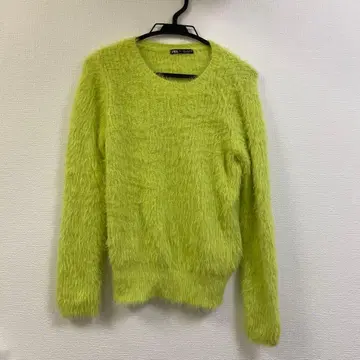 zara 니트 여성용 라임 그린 ZARA