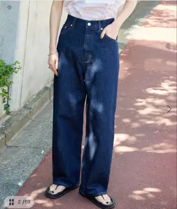 outdoor products ULT 라이트 데님 하이 루즈 34