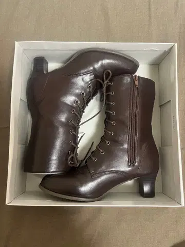 [쿄에츠] 부츠 레이스업 짙은 갈색 브라운 하카마 성인식 졸업식