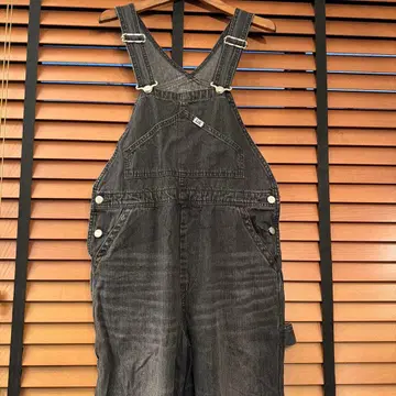 리 다크 그레이 데님 오버롤