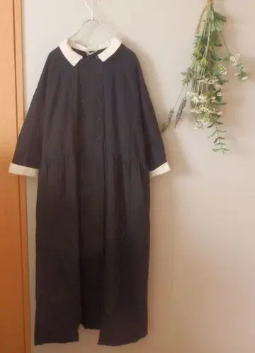 사만사 모스모스 돌먼 슬리브 개더 원피스 블랙 M