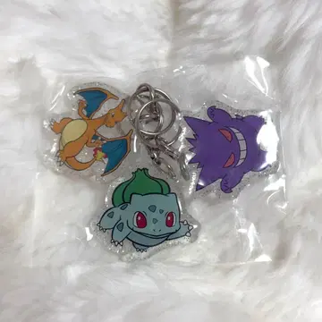 포켓몬 한국 한정판 팝업 가챠 3연 아크릴 키링