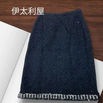 e558 이타리야 네이비 스팽글 타이트 스커트