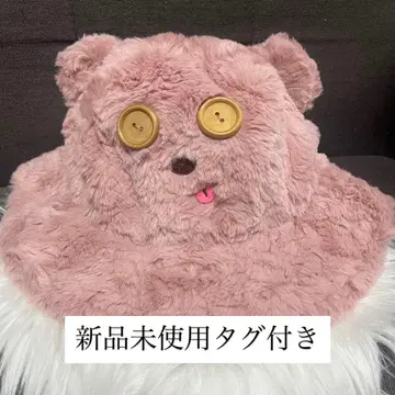 [ 미사용 새상품 ] USJ 미니언 팀 버킷햇 유니버셜 핑크 복슬복슬