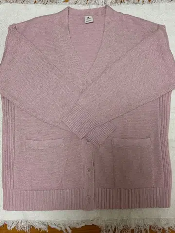 niko and - 핑크 V넥 가디건 키라키라