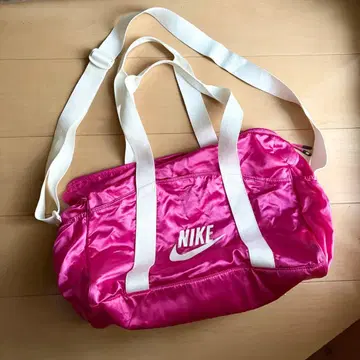 NIKE 나이키 새틴 보스턴 백 나일론 핑크 쇼킹 핑크