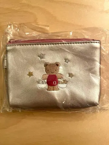 파미리아 곰 자수 파우치 (천칭자리) 핑크