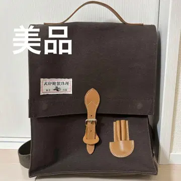 이누지루시카반 제작소 3way 숄더 백팩 브리프 케이스 브라운 캔버스