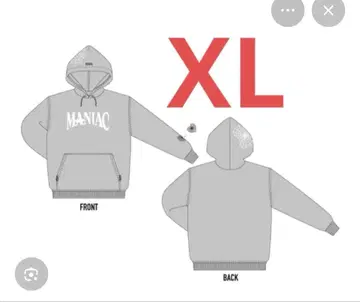 MANIAC 후드 부착 맨투맨 XL 그레이 straykids 스키즈