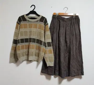 묶음 판매*코디 판매*레트로 니트*코듀로이 스커트*내추럴*겨울 코디