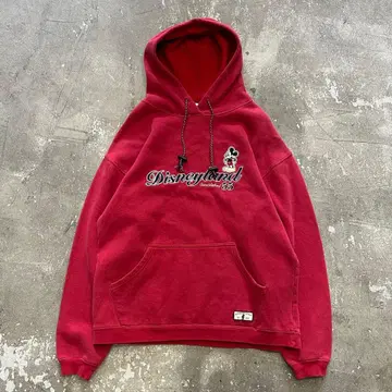 디즈니 후드티 미키마우스 구제 의류 M 사이즈 빨간색 후디