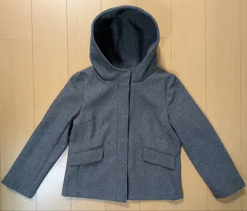 ABAHOUSE ECRU 후드 부착 그레이 코트