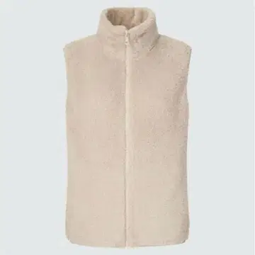 새상품 유니클로 퍼리 플리스 베스트 베이지 집업