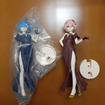 리제로 렘 라무 드레스 피규어 세트