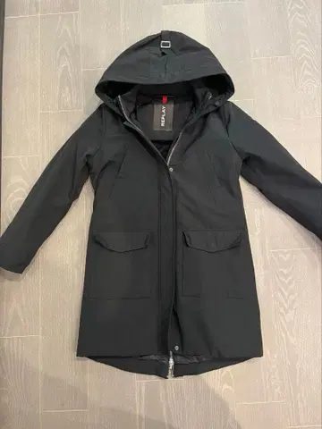 REPLAY 후드 부착 블랙 자켓 여성용 컨디션 최상 리플레이