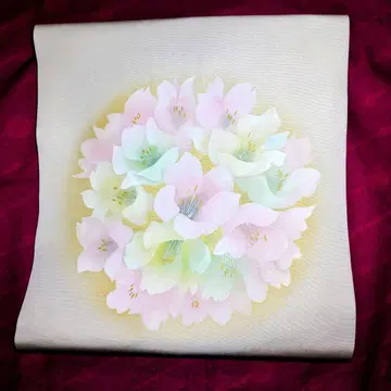 나고야 오비 진달래 귀여운 옅은 색감