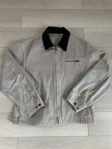 그레이 코튼 자켓 코듀로이 옷깃