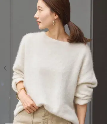 FOX/CASHMERE 보트넥 풀오버