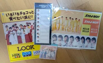 SnowMan 클리어 파일 스티커 떡메모지 4종 세트