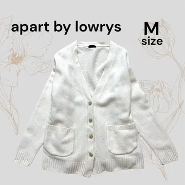 아파트 바이 로리즈 가디건 아이보리 오버 사이즈 울 100%
